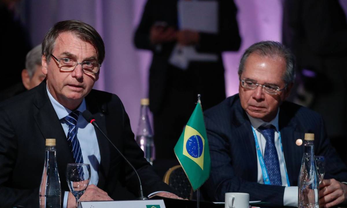 Presidente Jair Bolsonaro e o ministro Paulo Guedes