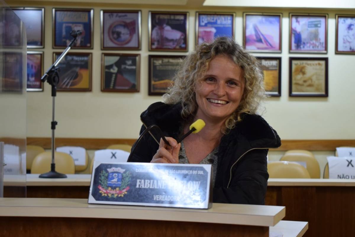Fabiane Peglow, vereadora de São Lourenço do Sul-RS
